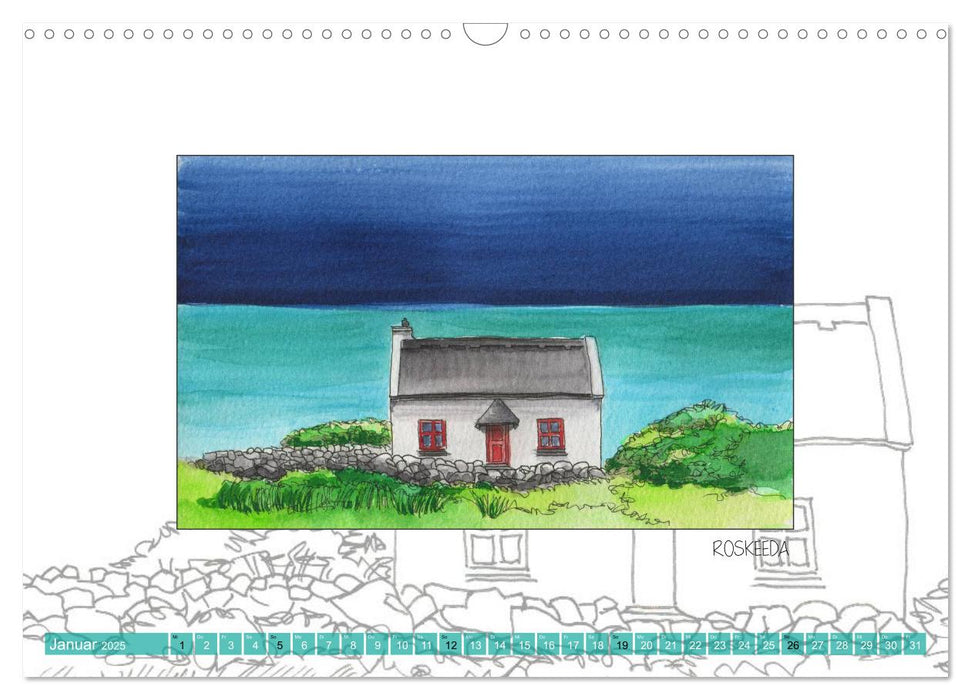 IRLAND - CARNET DE VOYAGE (CALVENDO Wandkalender 2025)