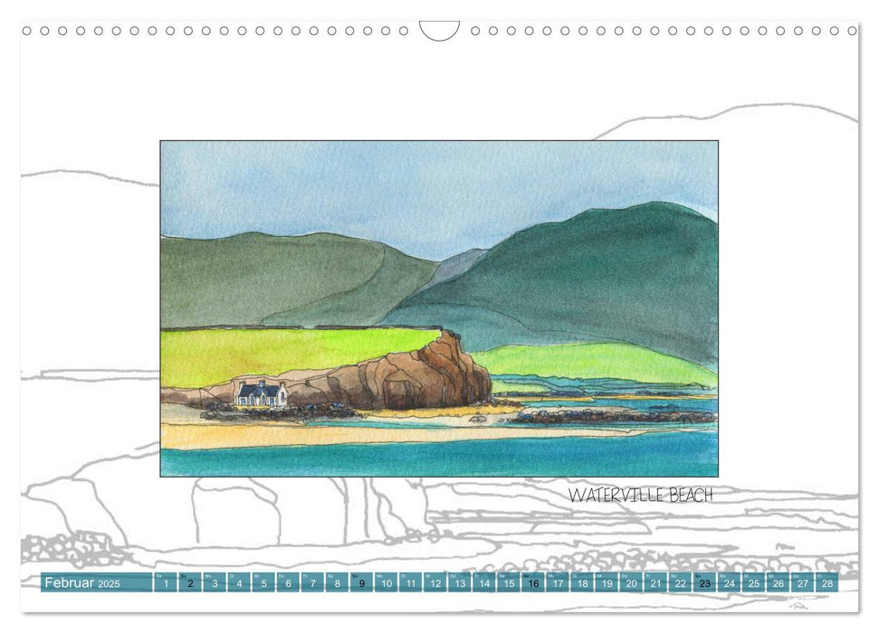 IRLAND - CARNET DE VOYAGE (CALVENDO Wandkalender 2025)