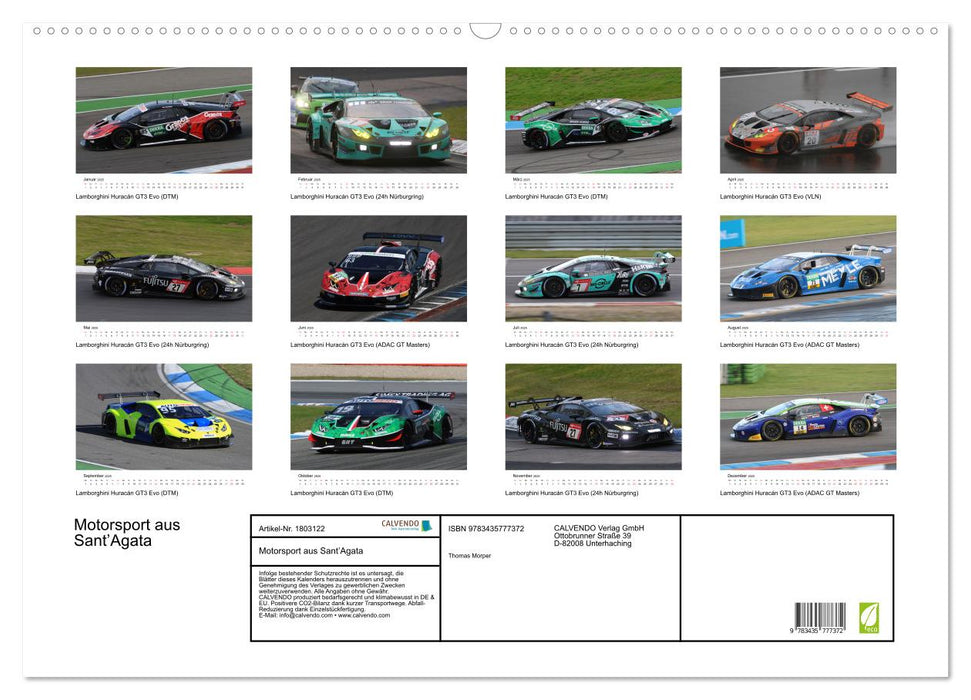 Motorsport aus Sant’Agata (CALVENDO Wandkalender 2025)