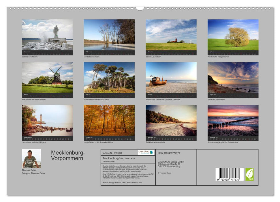 Mecklenburg-Vorpommern (CALVENDO Premium Wandkalender 2025)