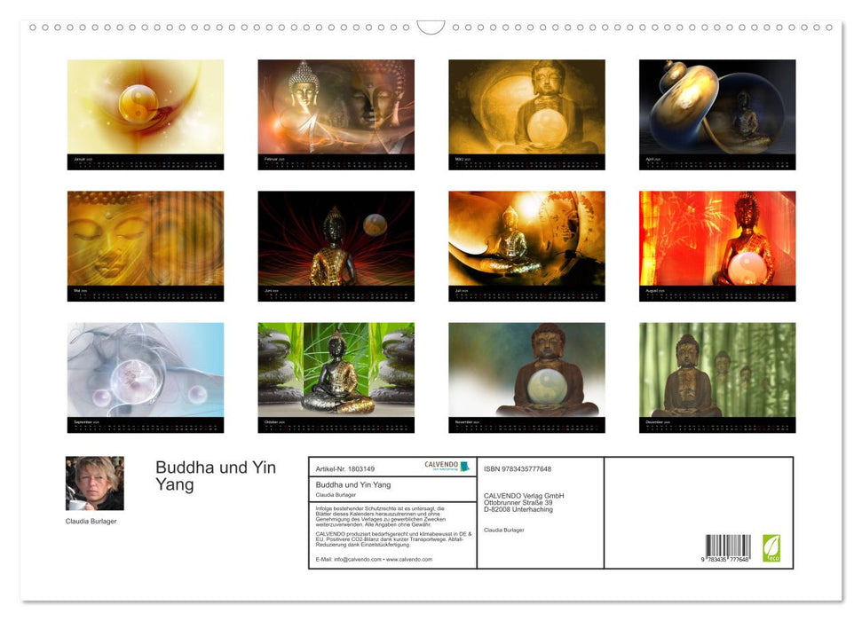 Buddha und Yin Yang (CALVENDO Wandkalender 2025)