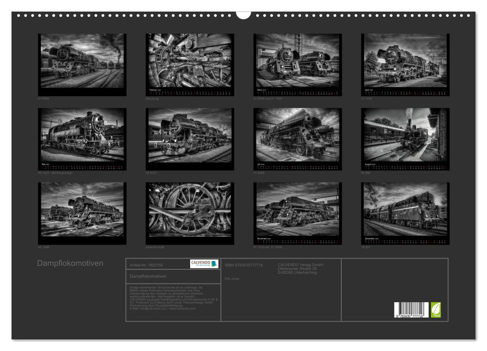 Dampflokomotiven (CALVENDO Wandkalender 2025)