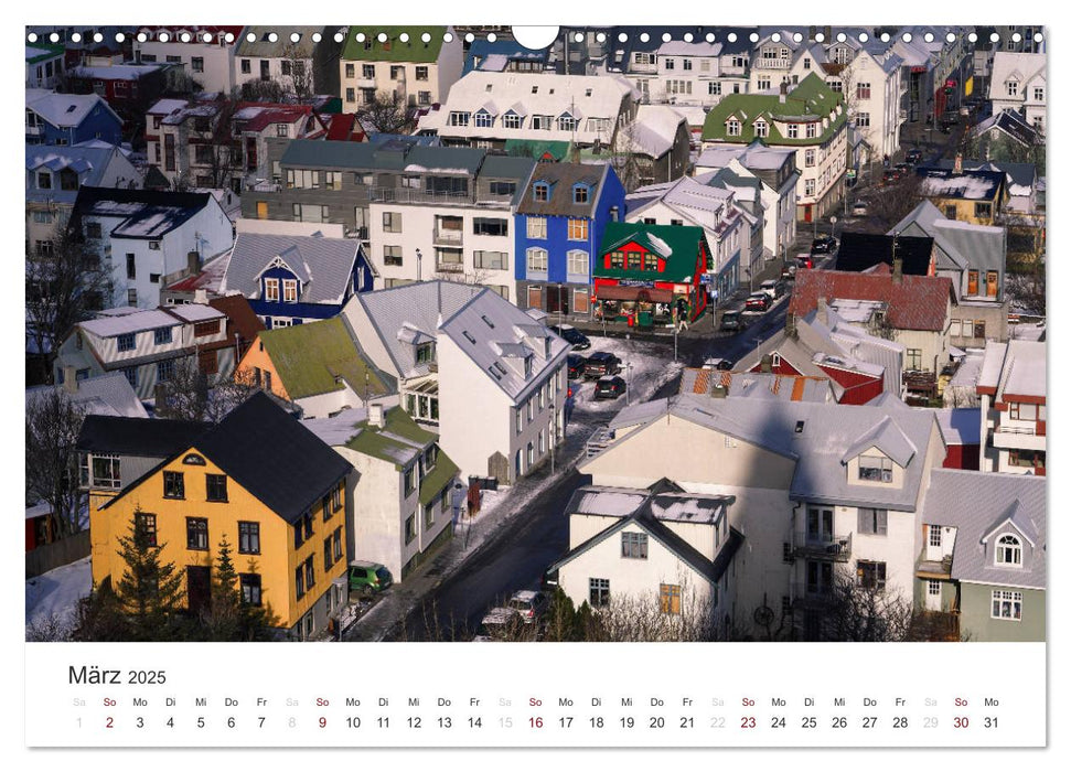 Reykjavìk 64° 08' N (CALVENDO Wandkalender 2025)