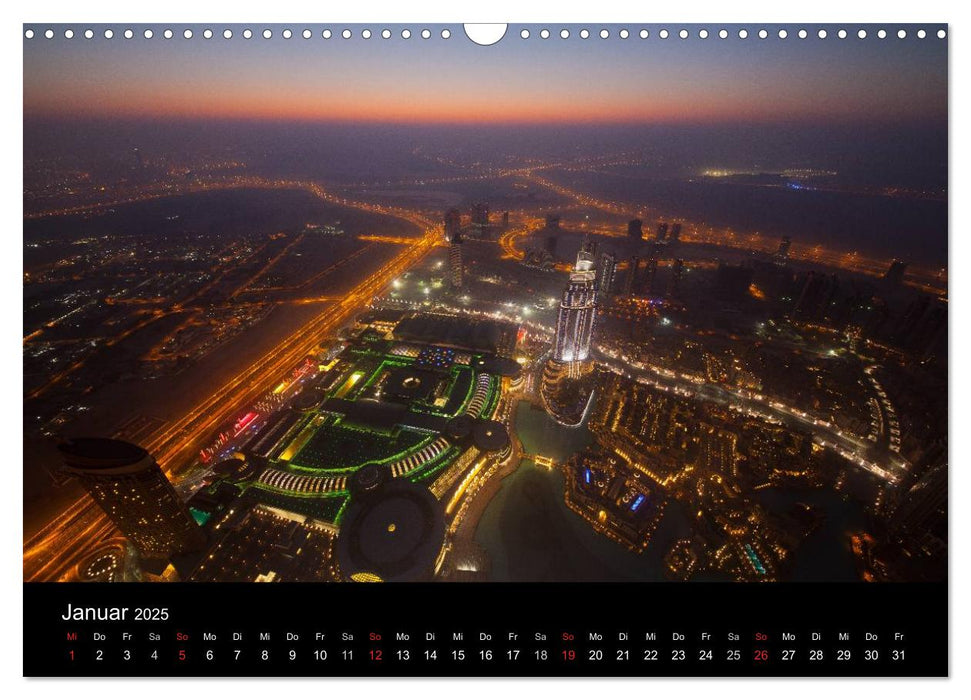 Dubai und Abu Dhabi 2025 (CALVENDO Wandkalender 2025)