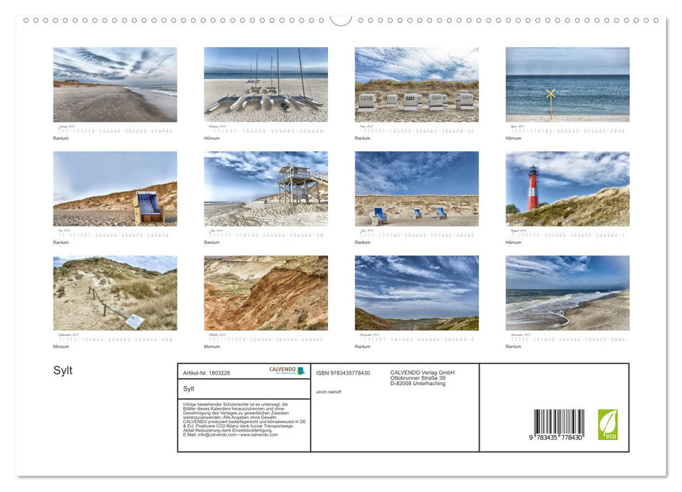 Sylt (CALVENDO Premium Wandkalender 2025)