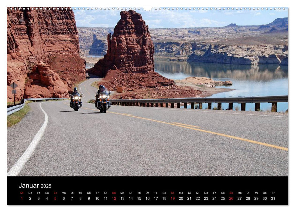 Born to be Wild - Mit der Harley durch den Südwesten der USA (CALVENDO Premium Wandkalender 2025)
