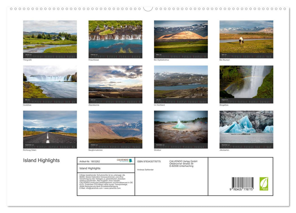 Island Highlights (CALVENDO Premium Wandkalender 2025)