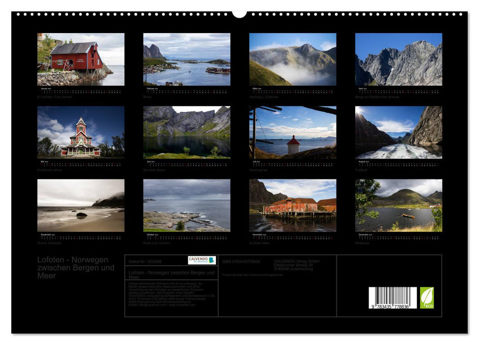 Lofoten - Norwegen zwischen Bergen und Meer (CALVENDO Premium Wandkalender 2025)