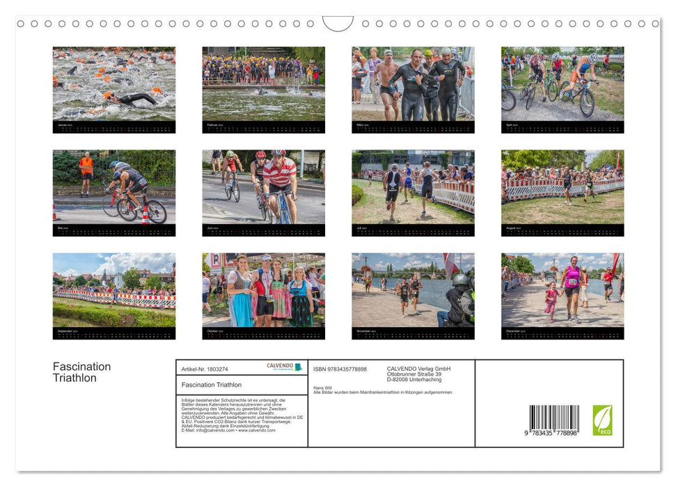 Fascination Triathlon (CALVENDO Wandkalender 2025)