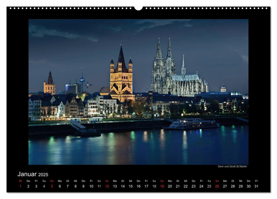 Köln – Nachts 2025 (CALVENDO Premium Wandkalender 2025)