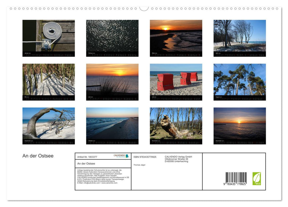 An der Ostsee (CALVENDO Premium Wandkalender 2025)