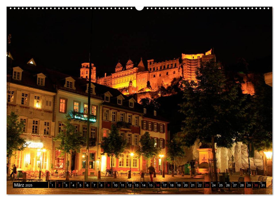 Heidelberg - Nächtliche Impressionen (CALVENDO Premium Wandkalender 2025)