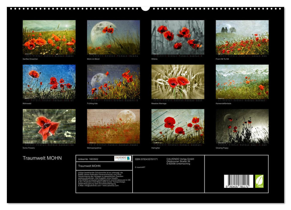 Traumwelt MOHN (CALVENDO Premium Wandkalender 2025)