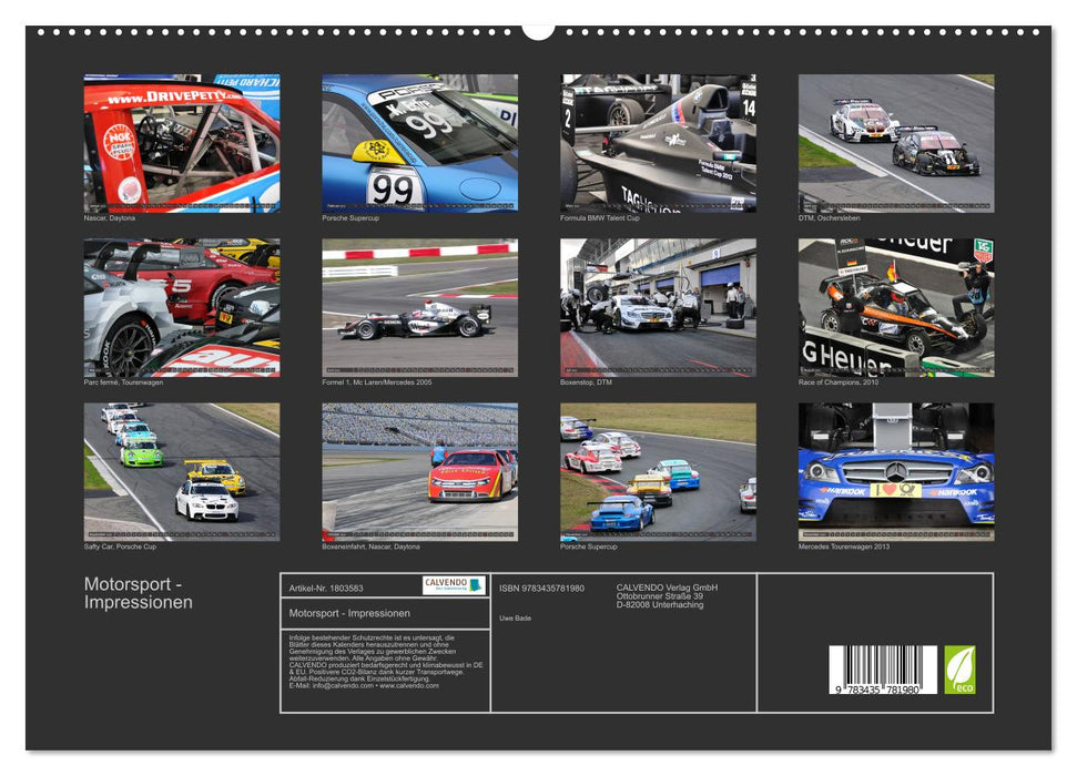 Motorsport - Impressionen (CALVENDO Premium Wandkalender 2025)