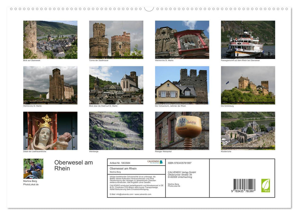 Oberwesel am Rhein (CALVENDO Premium Wandkalender 2025)