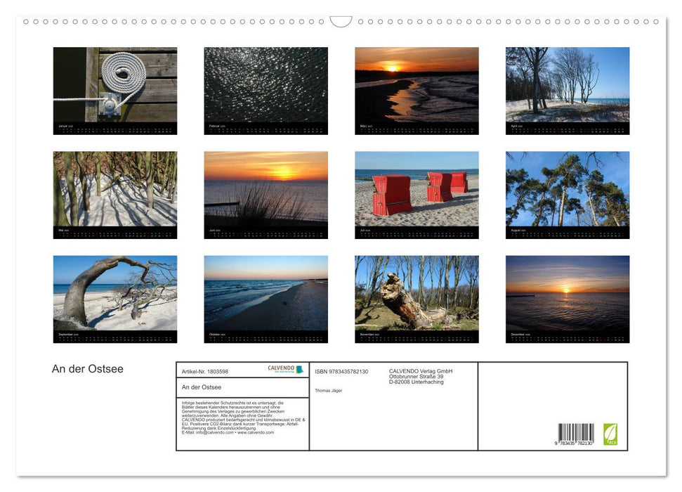 An der Ostsee (CALVENDO Wandkalender 2025)