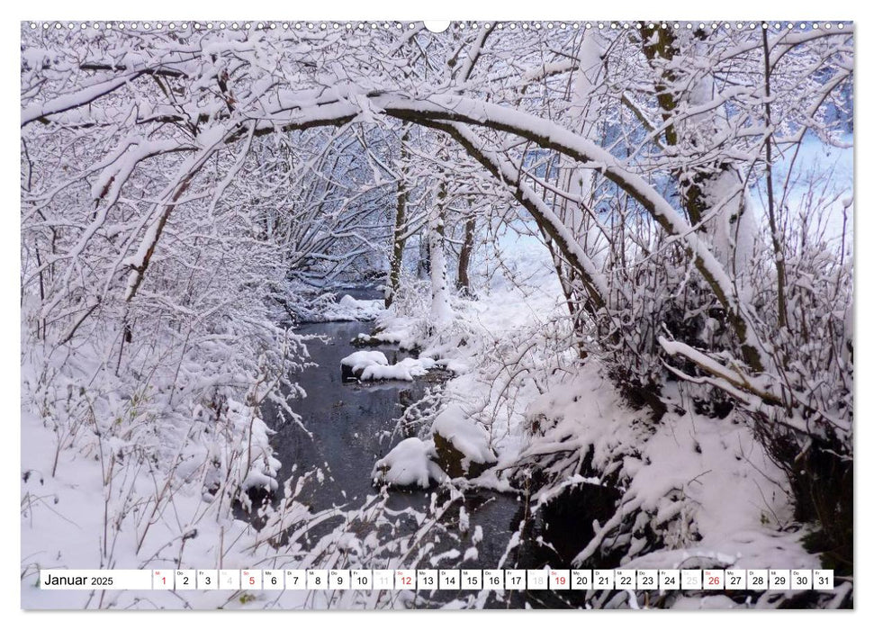 Bäche, Flüsse, Seen - Wasser in der Eifel (CALVENDO Premium Wandkalender 2025)