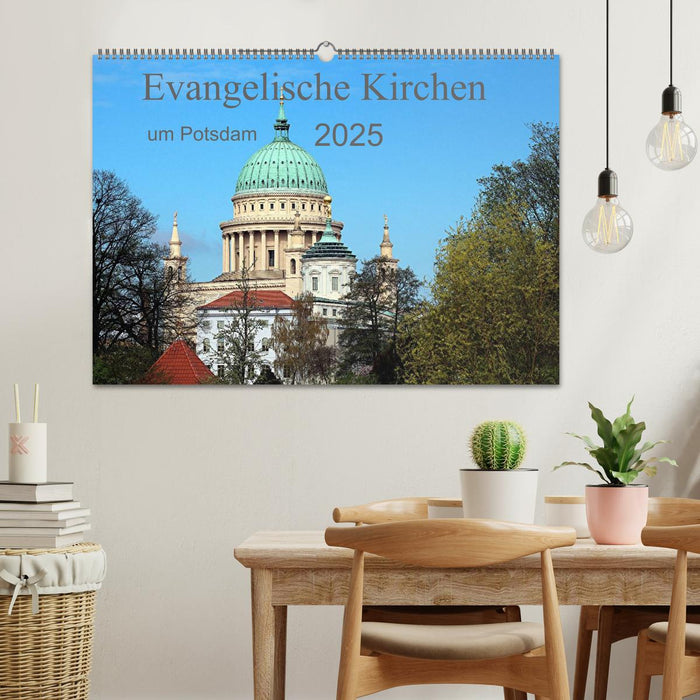 Evangelische Kirchen um Potsdam 2025 (CALVENDO Wandkalender 2025)