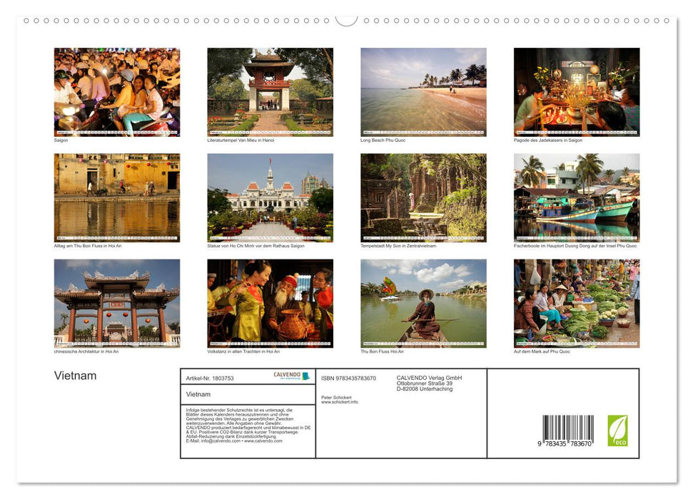 Vietnam (CALVENDO Premium Wandkalender 2025)