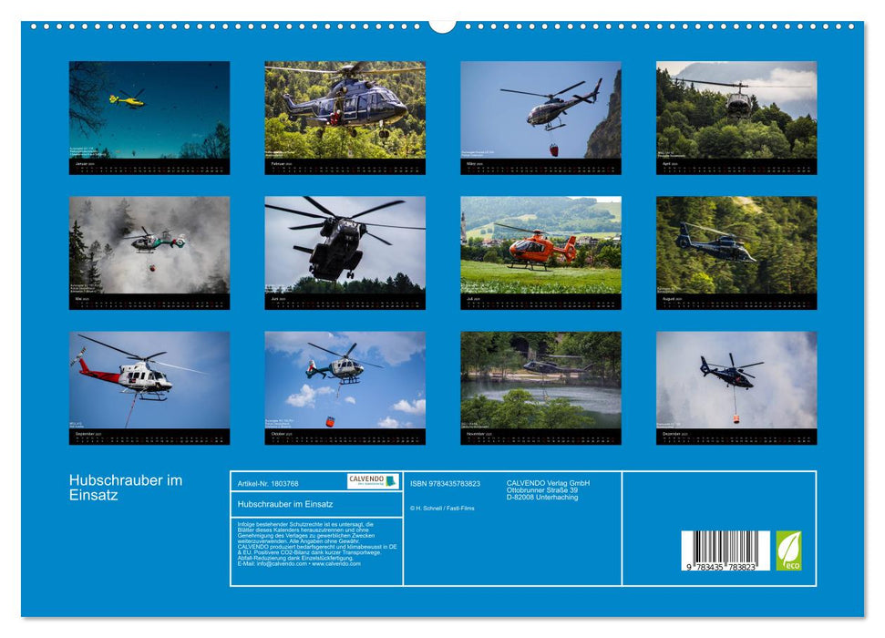 Hubschrauber im Einsatz (CALVENDO Premium Wandkalender 2025)