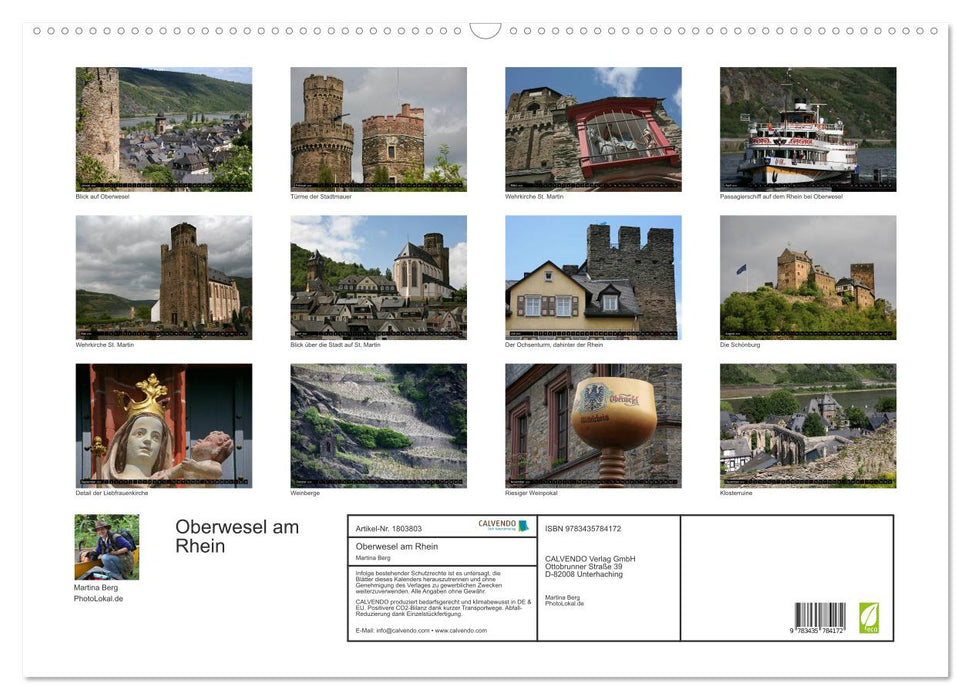 Oberwesel am Rhein (CALVENDO Wandkalender 2025)