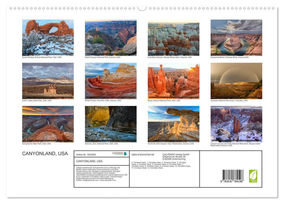 CANYONLAND, USA (CALVENDO Premium Wandkalender 2025)