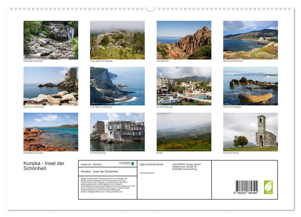 Korsika - Insel der Schönheit (CALVENDO Premium Wandkalender 2025)