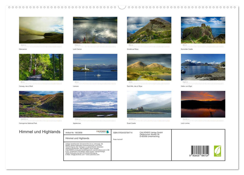 Himmel und Highlands (CALVENDO Premium Wandkalender 2025)