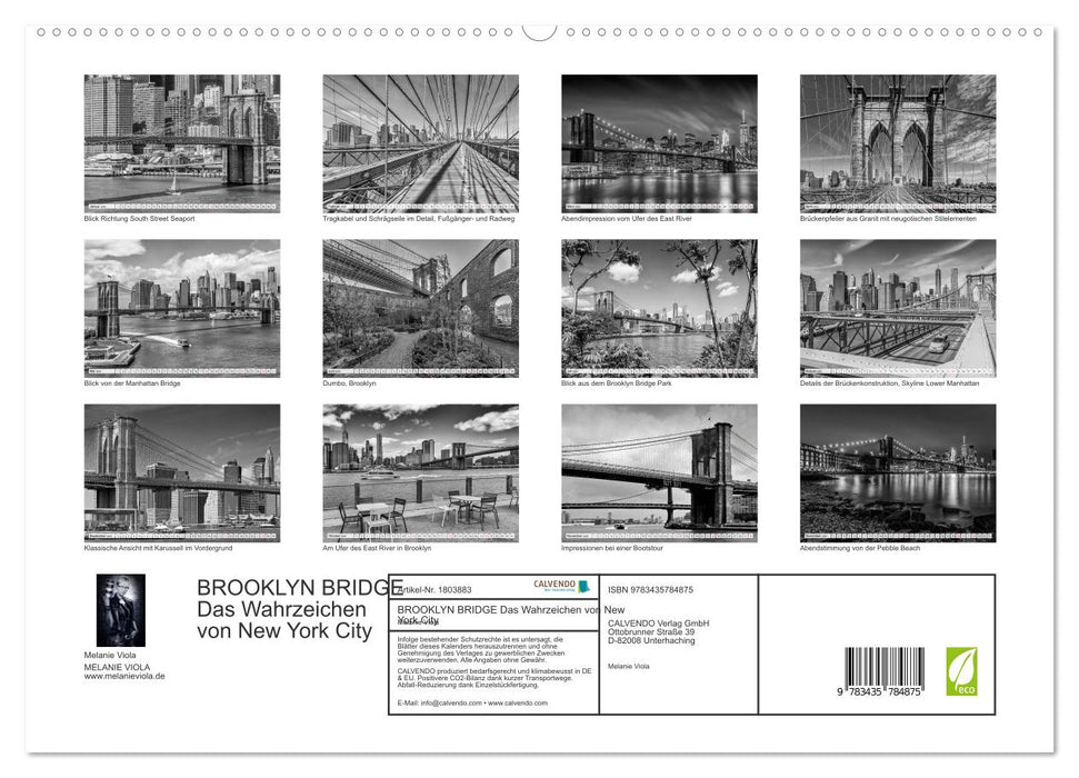 BROOKLYN BRIDGE Das Wahrzeichen von New York City (CALVENDO Premium Wandkalender 2025)