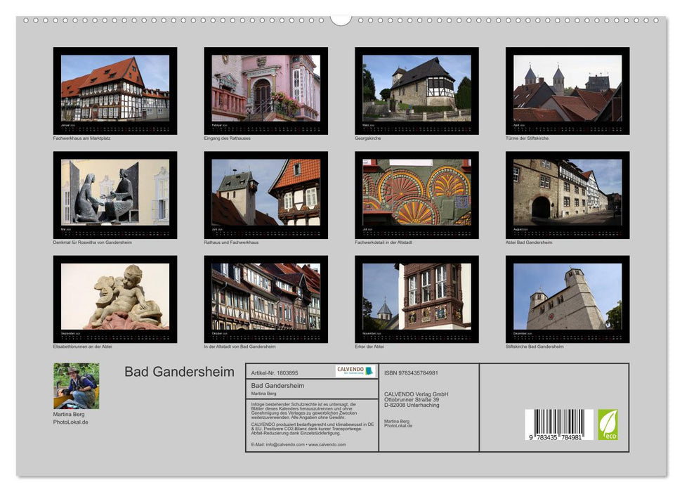 Bad Gandersheim (CALVENDO Premium Wandkalender 2025)