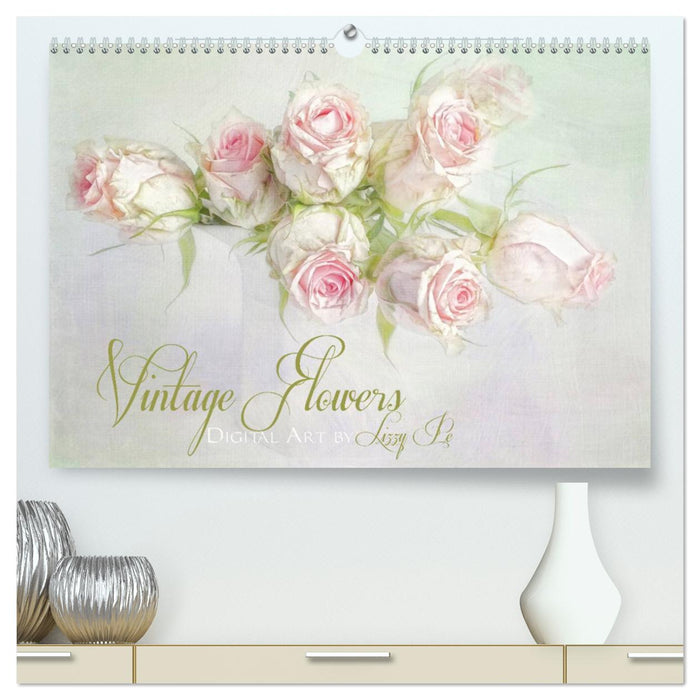 Vintage Flowers (CALVENDO Premium Wandkalender 2025)