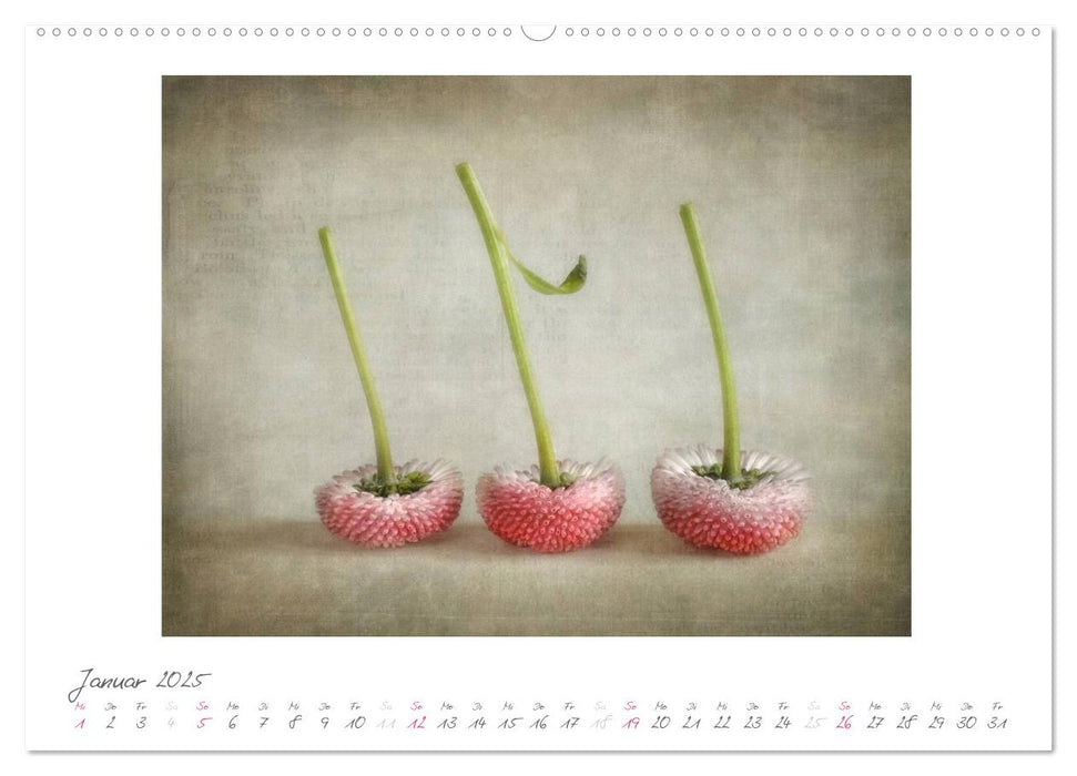 Vintage Flowers (CALVENDO Premium Wandkalender 2025)