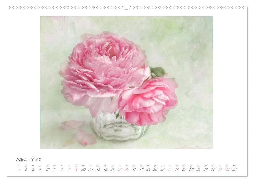 Vintage Flowers (CALVENDO Premium Wandkalender 2025)