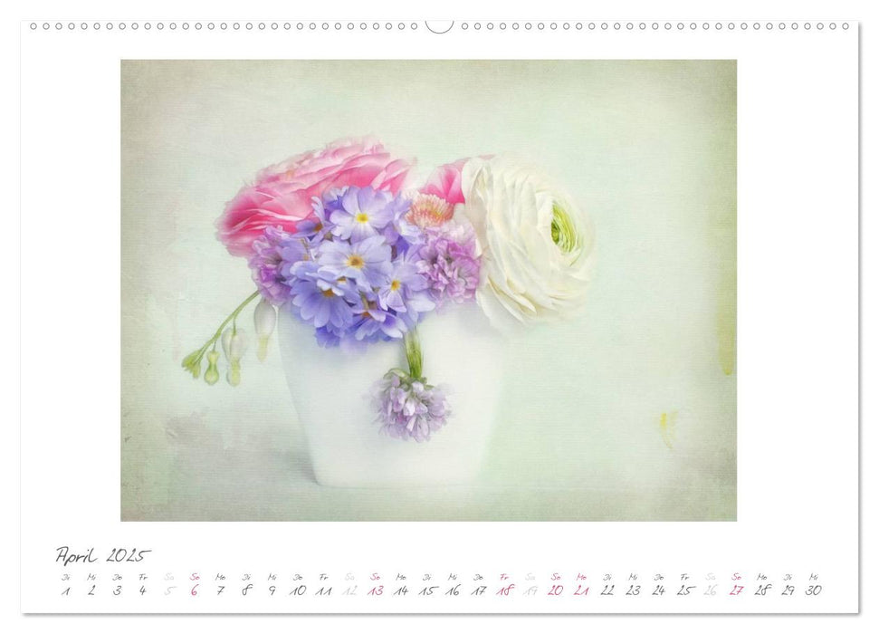 Vintage Flowers (CALVENDO Premium Wandkalender 2025)