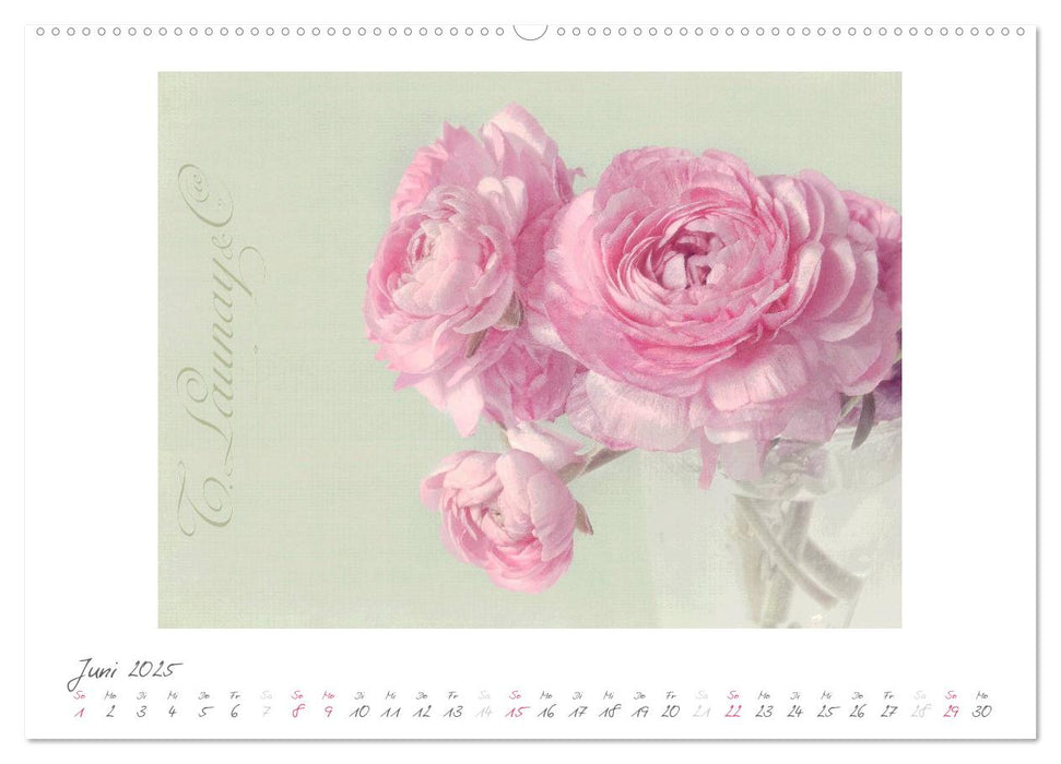 Vintage Flowers (CALVENDO Premium Wandkalender 2025)