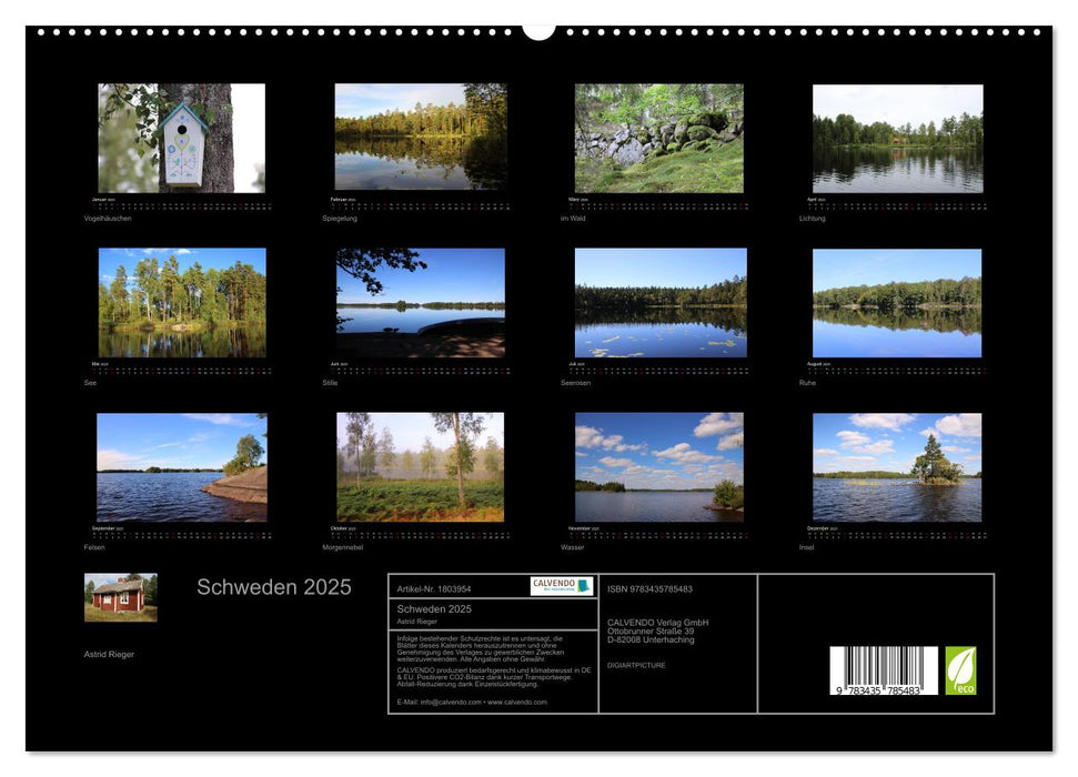 Schweden 2025 (CALVENDO Premium Wandkalender 2025)