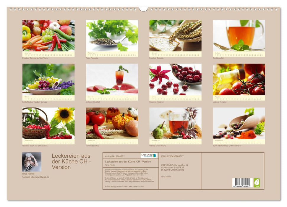 Leckereien aus der Küche CH - Version (CALVENDO Wandkalender 2025)