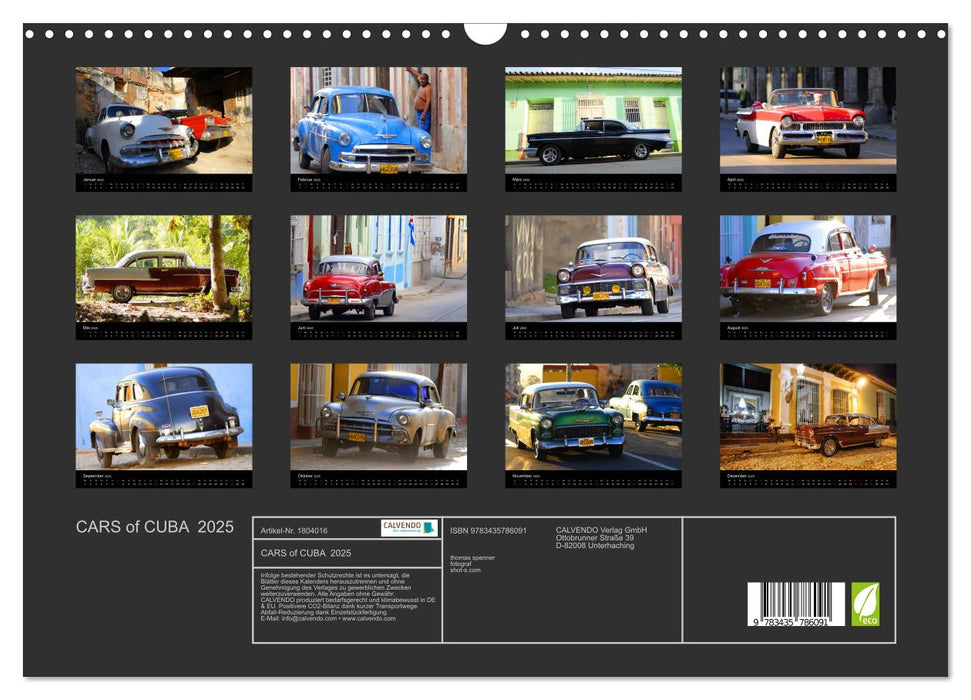 CARS of CUBA 2025 (CALVENDO Wandkalender 2025)