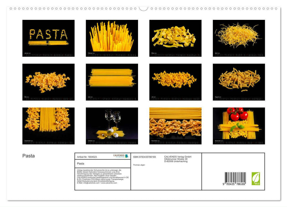 Pasta (CALVENDO Premium Wandkalender 2025)