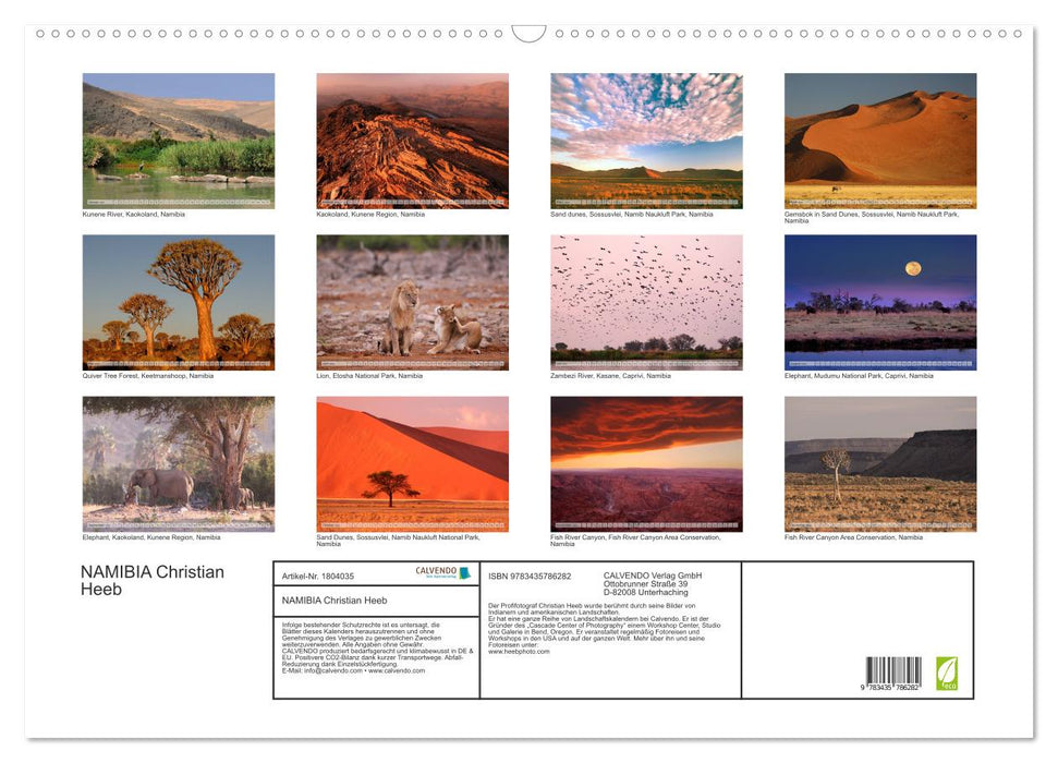 NAMIBIA Christian Heeb (CALVENDO Wandkalender 2025)