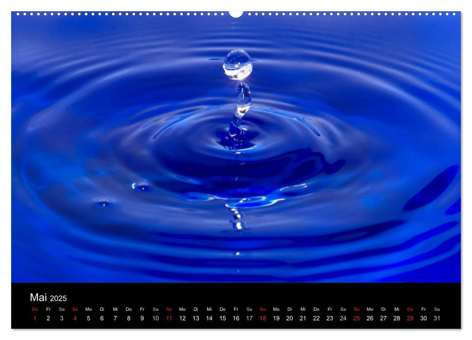 Wassertropfen (CALVENDO Premium Wandkalender 2025)