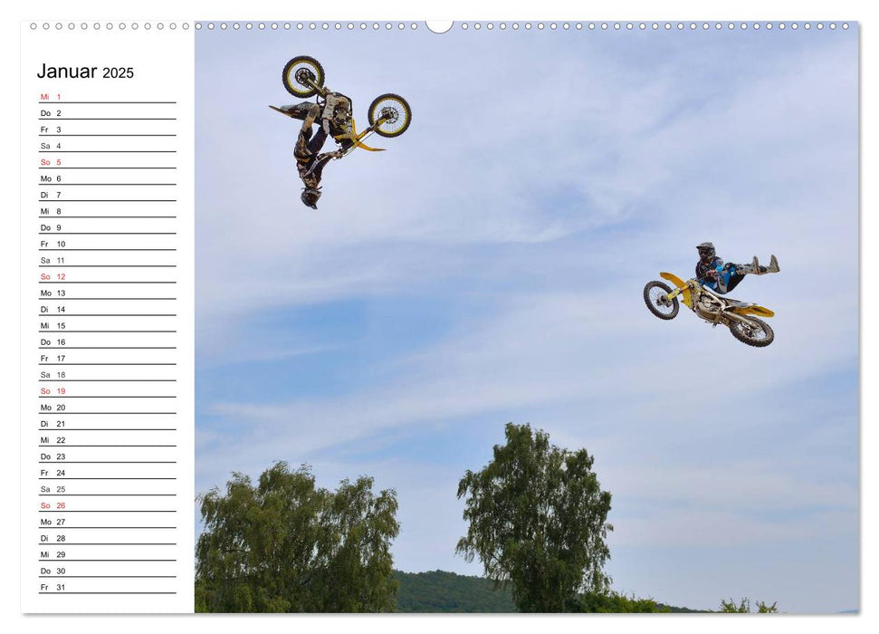 Motocross - Terminplaner (CALVENDO Premium Wandkalender 2025)