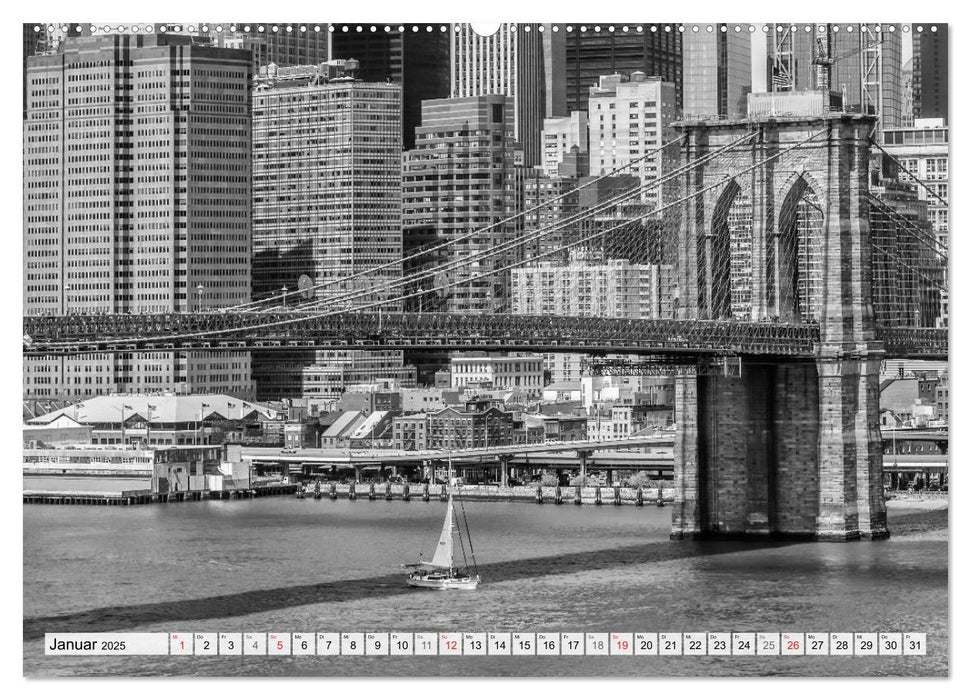 BROOKLYN BRIDGE Das Wahrzeichen von New York City (CALVENDO Wandkalender 2025)