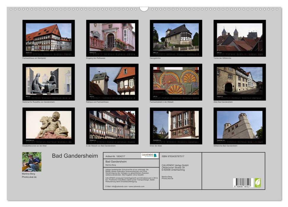 Bad Gandersheim (CALVENDO Wandkalender 2025)