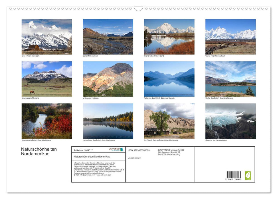 Naturschönheiten Nordamerikas (CALVENDO Wandkalender 2025)