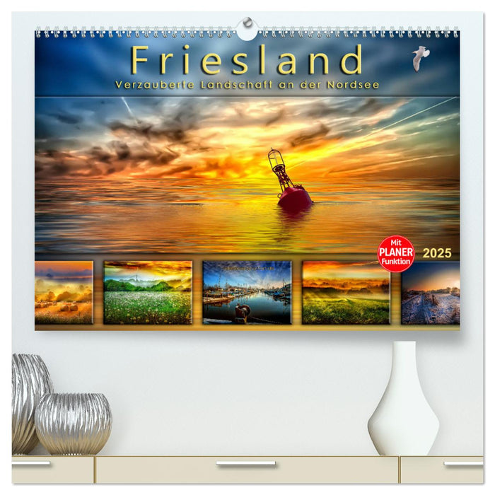 Friesland, verzauberte Landschaft an der Nordsee (CALVENDO Premium Wandkalender 2025)