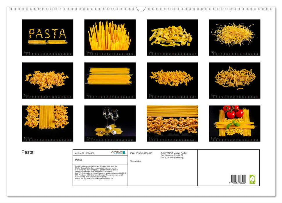 Pasta (CALVENDO Wandkalender 2025)