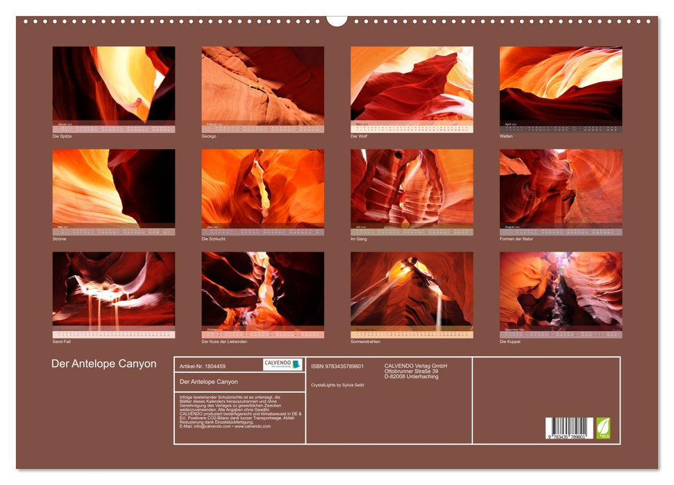 Der Antelope Canyon (CALVENDO Wandkalender 2025)