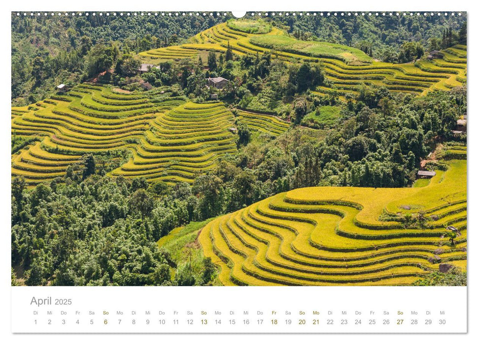 Geheimnisvolles Indochina Kambodscha, Laos, Vietnam (CALVENDO Premium Wandkalender 2025)