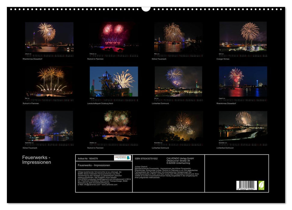 Feuerwerks - Impressionen (CALVENDO Wandkalender 2025)